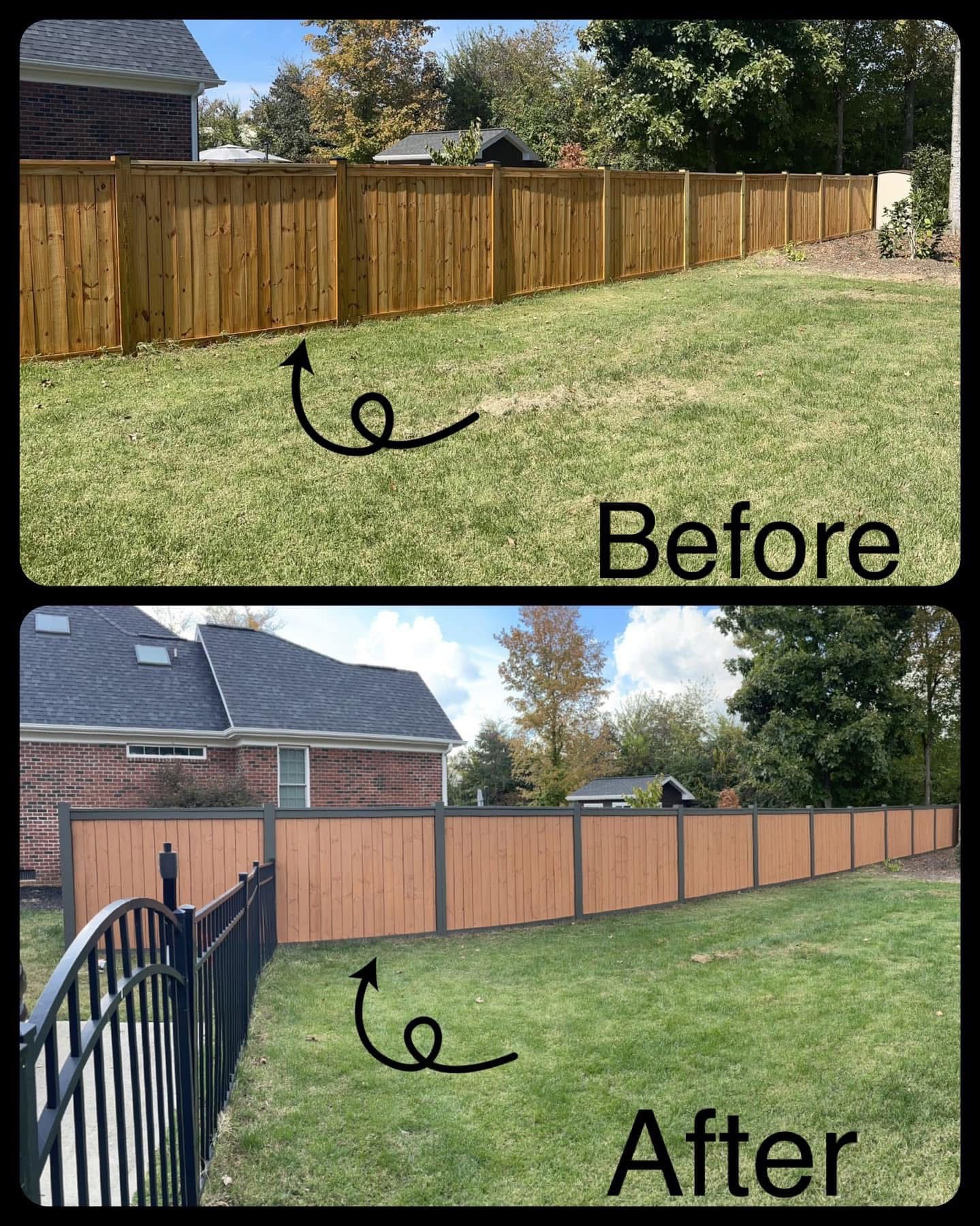 Exterior fence painting